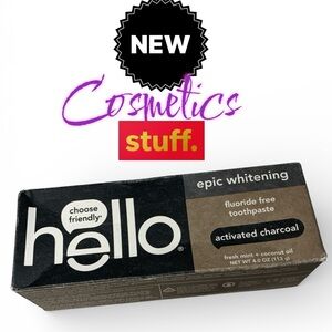Hello Epic Whitening Activated Charcoal Toothpaste - Black and Brown (30010)